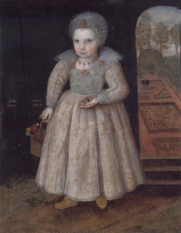 Lettice Newdigate aged two, unknow artist